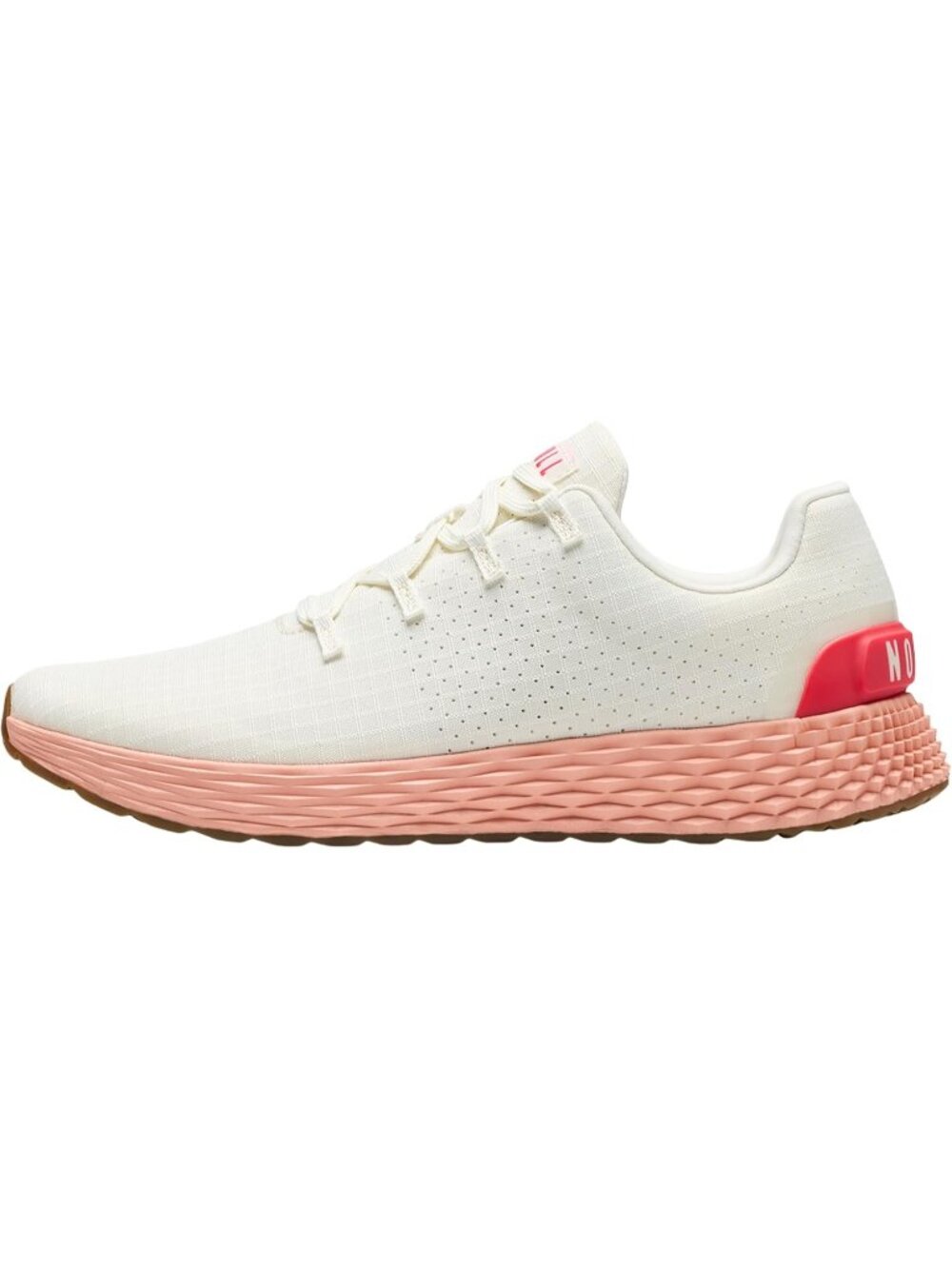 Nobull Men's White Peach Round Toe Allday 365 Ripstop Athletic Sneakers Shoes
